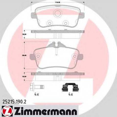 252151902 ZIMMERMANN Колодки тормозные задние дисковые купить в Хмельницкий