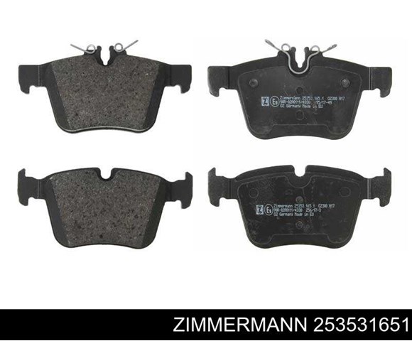 Комплект задних колодок 253531651 ZIMMERMANN
