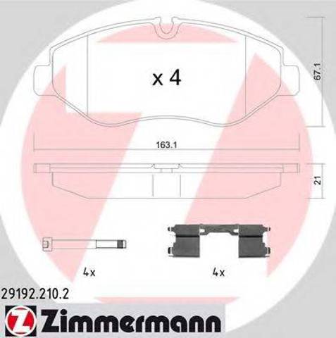 Колодки передние 291922102 ZIMMERMANN