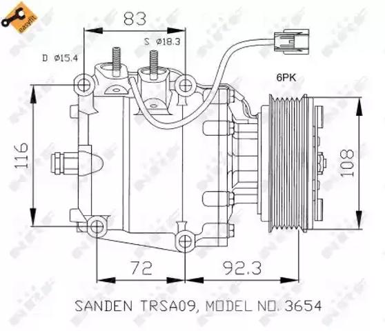 Компрессор климатической установки 32072 NRF