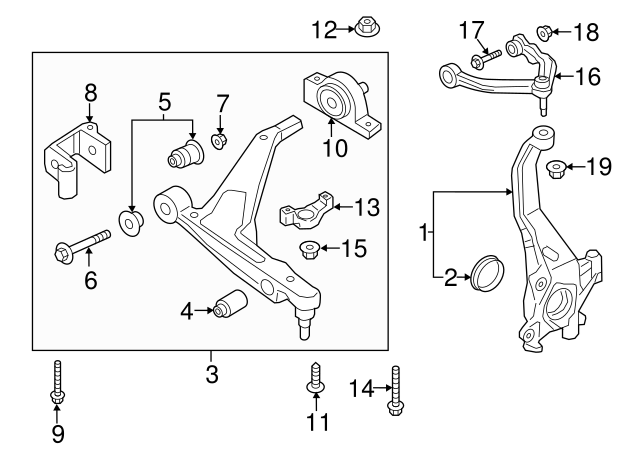 С/блок нижнего рычага 32246809 VOLVO