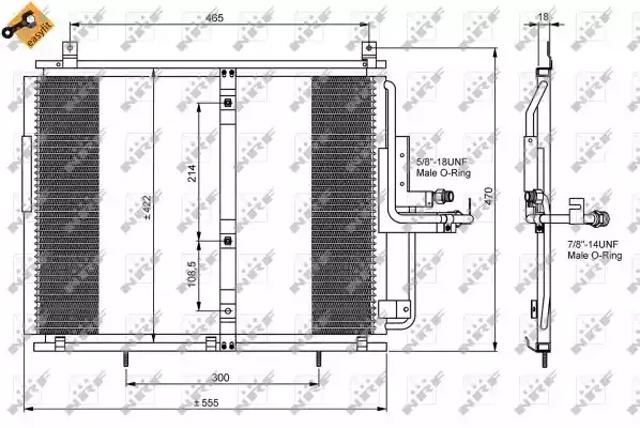 Трубопроводы и радиатор кондиционера 35244 NRF