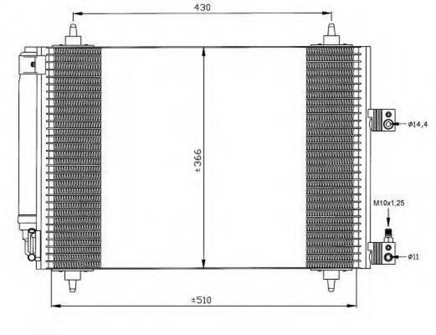 Трубопроводы и радиатор кондиционера Citroen C5 1