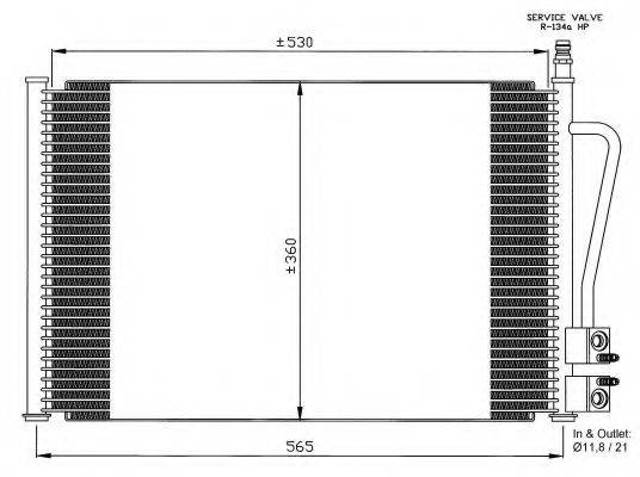 Радиатор охлаждения кондиционера 35524 NRF