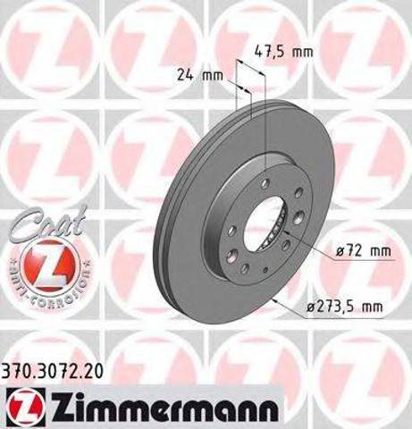 Тормоз дисковый передний 370307220 ZIMMERMANN