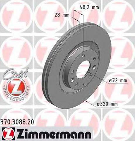 Ротор тормозной 370308820 ZIMMERMANN