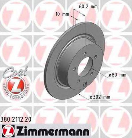 Задний дисковый тормоз 380211220 ZIMMERMANN