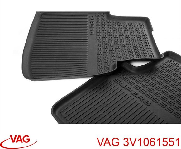 Коврик передний, комплект из 2 шт. 3V1061551 VAG
