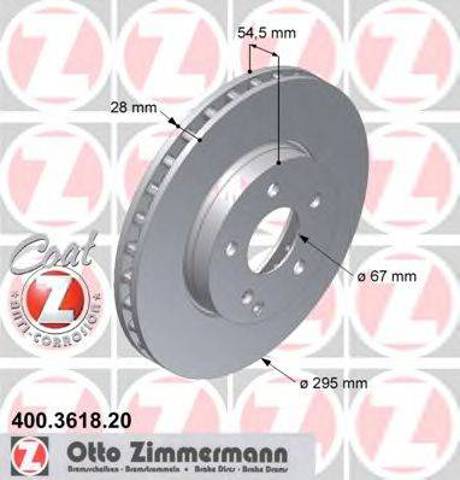 Тормоз дисковый передний 400361820 ZIMMERMANN