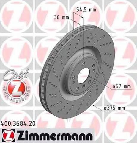 Тормоз дисковый передний 400368420 ZIMMERMANN