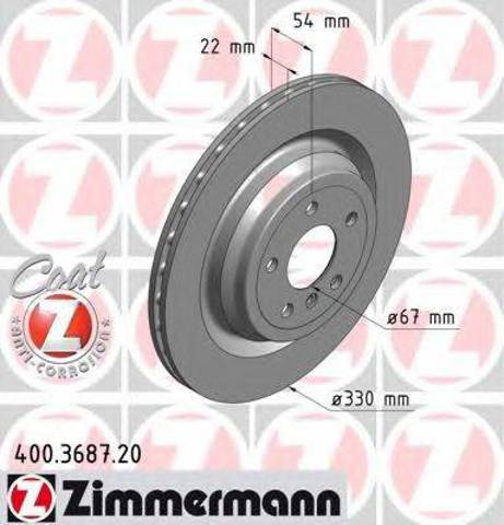 Диск тормозной задний 400368720 ZIMMERMANN