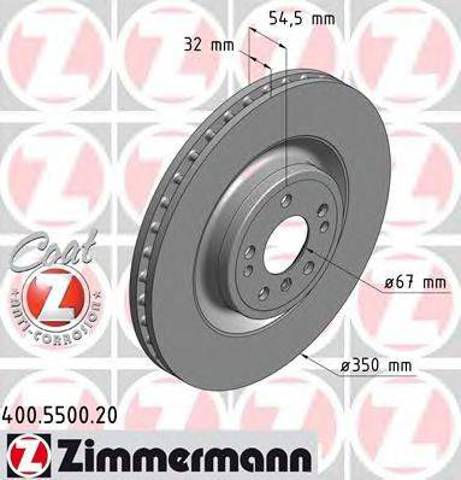 Диск тормозной передний 400550020 ZIMMERMANN