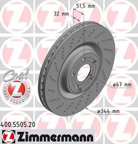 Тормоз дисковый передний 400550520 ZIMMERMANN