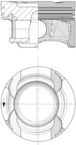 Поршень в комплекте на 1 цилиндр, STD 40853600 KOLBENSCHMIDT