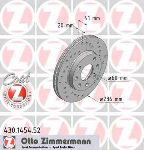 Диск тормозной передний 430145452 ZIMMERMANN