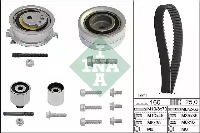 INA 530055010 Ремень ГРМ, комплект в наличии Каменское