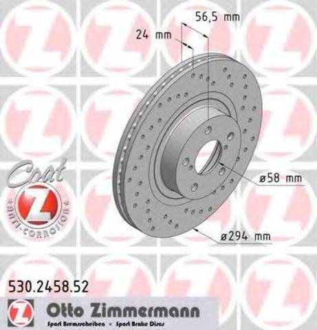 Тормоз дисковый передний 530245852 ZIMMERMANN