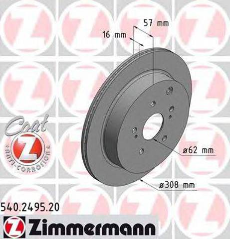 Тормозные диски 540249520 ZIMMERMANN