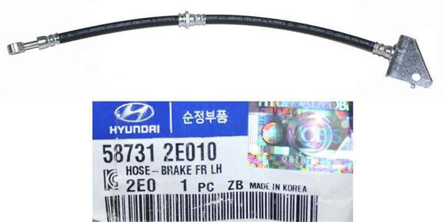 Передний левый тормозной шланг 587312E010 HYUNDAI