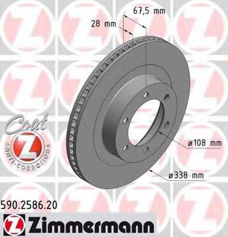 Передний тормозной диск 590258620 ZIMMERMANN