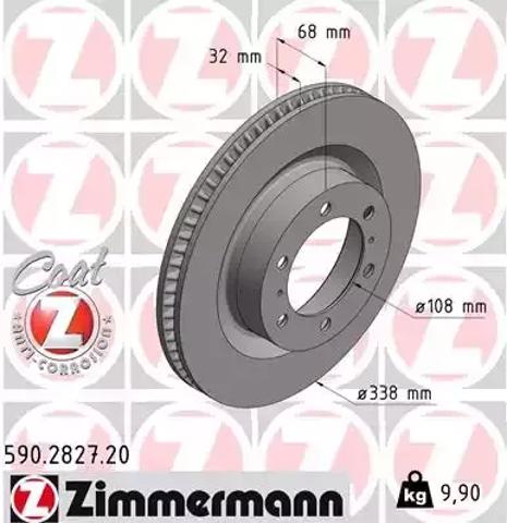 Тормоз дисковый передний 590282720 ZIMMERMANN