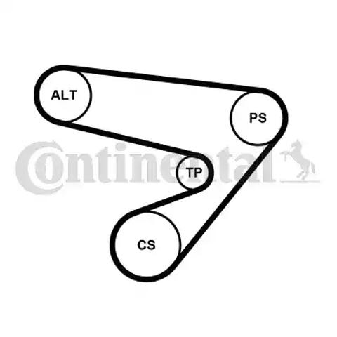 Приводной ремень агрегатов 5PK1230K1 CONTINENTAL