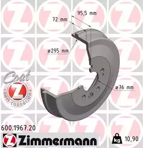Барабан тормозной задний 600196720 ZIMMERMANN