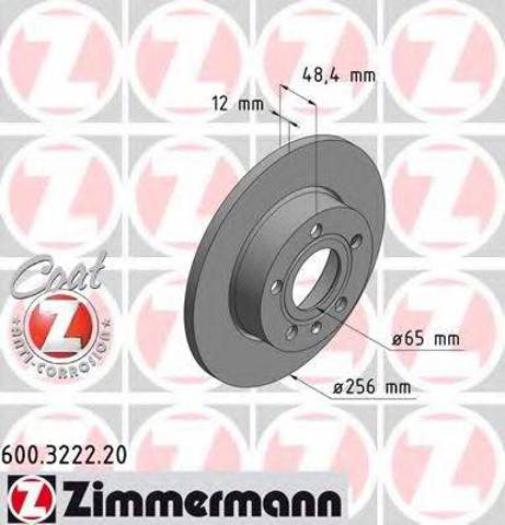 Диск тормозной задний 600322220 ZIMMERMANN