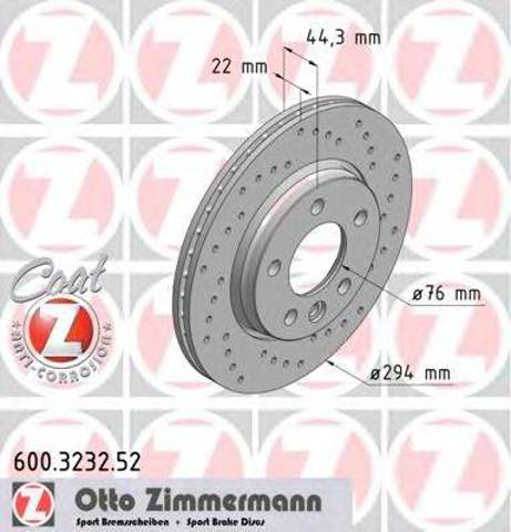 Тормозной диск 600323252 ZIMMERMANN