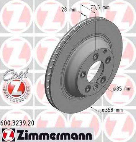 Задний тормозной диск 600323920 ZIMMERMANN