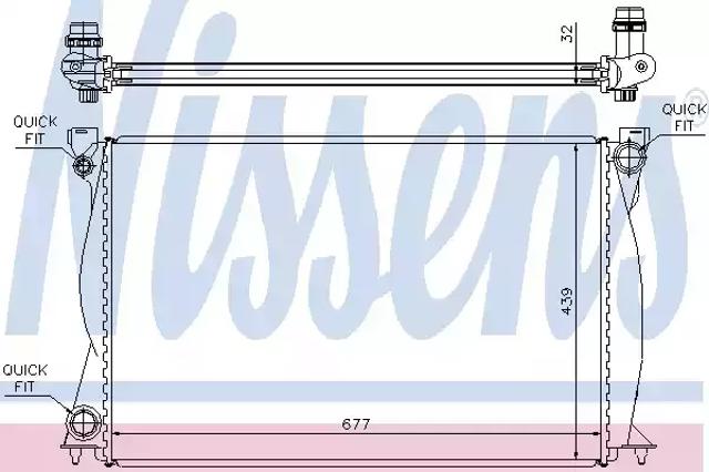 Радиатор охлаждения 60231A NISSENS