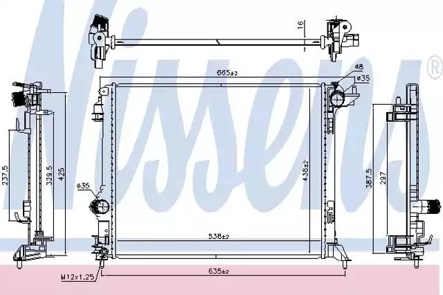 Радиатор охлаждения 606472 NISSENS