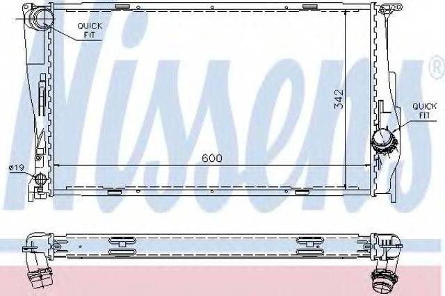 Радиатор водяной 60785A NISSENS