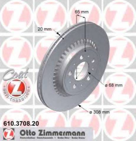 Задний дисковый тормоз 610370820 ZIMMERMANN