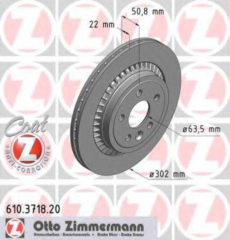 Задний тормозной диск 610371820 ZIMMERMANN