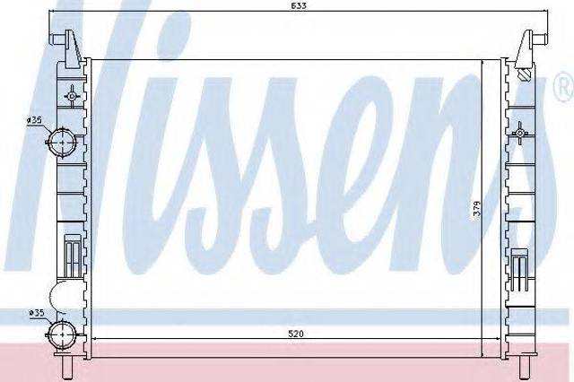 Радиатор охлаждения 61683 NISSENS