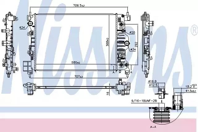 Радиатор основной 61715 NISSENS