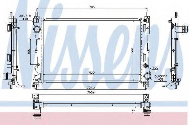 Радиатор основной 617854 NISSENS