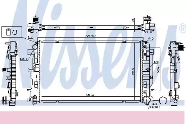 Радиатор 627062 NISSENS