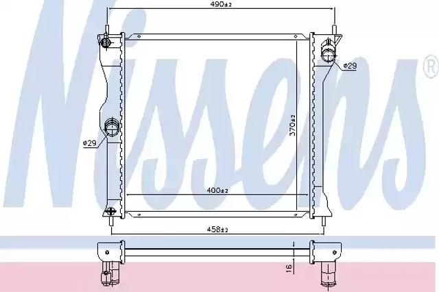 Радиатор основной 628963 NISSENS