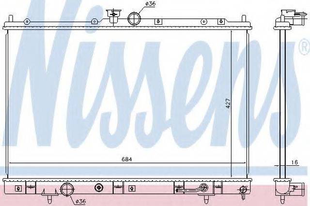 Радиатор охлаждения двигателя 628976 NISSENS