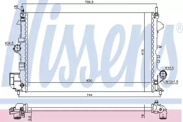 Радиатор охлаждения 630789 NISSENS