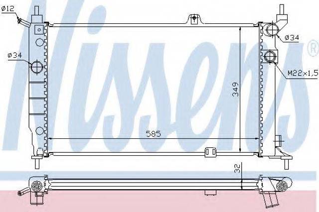 Радиатор водяной 63252A NISSENS
