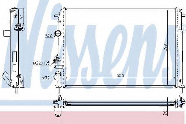 Радиатор 63896A NISSENS