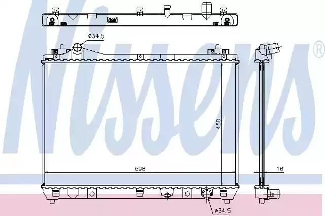 Радиатор охлаждения двигателя 64202 NISSENS