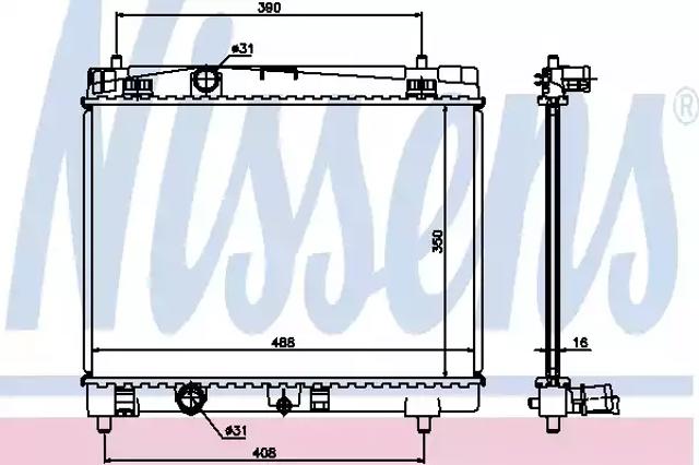 Радиатор основной 64671A NISSENS