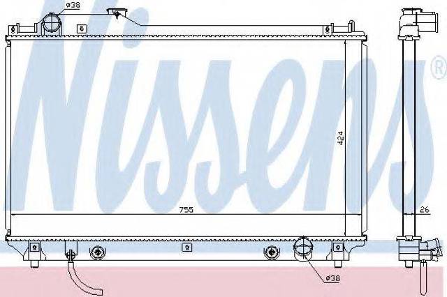 Радиатор системы охлаждения двигателя 64764 NISSENS
