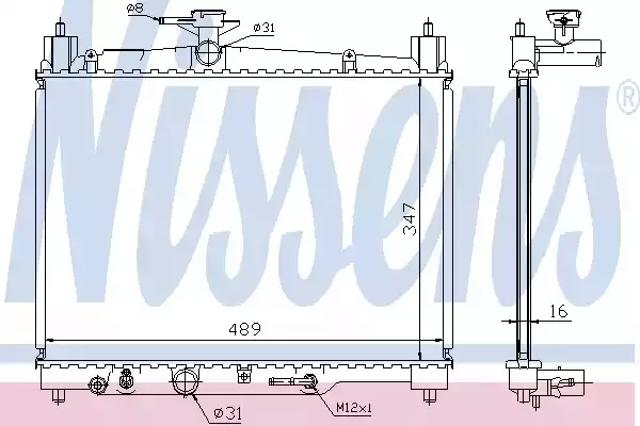 Радиатор основной 64801 NISSENS