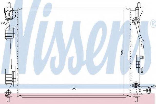 Радиатор охлаждения 66757 NISSENS