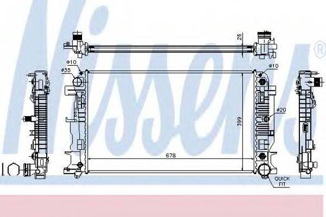 Радиатор основной 67157A NISSENS